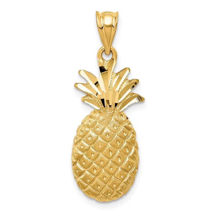 Goldia Charm Necklaces 14k Yellow Gold Pineapple Charm