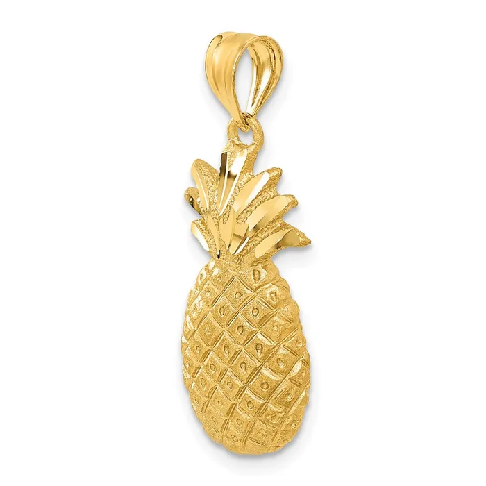 Goldia Charm Necklaces 14k Yellow Gold Pineapple Charm