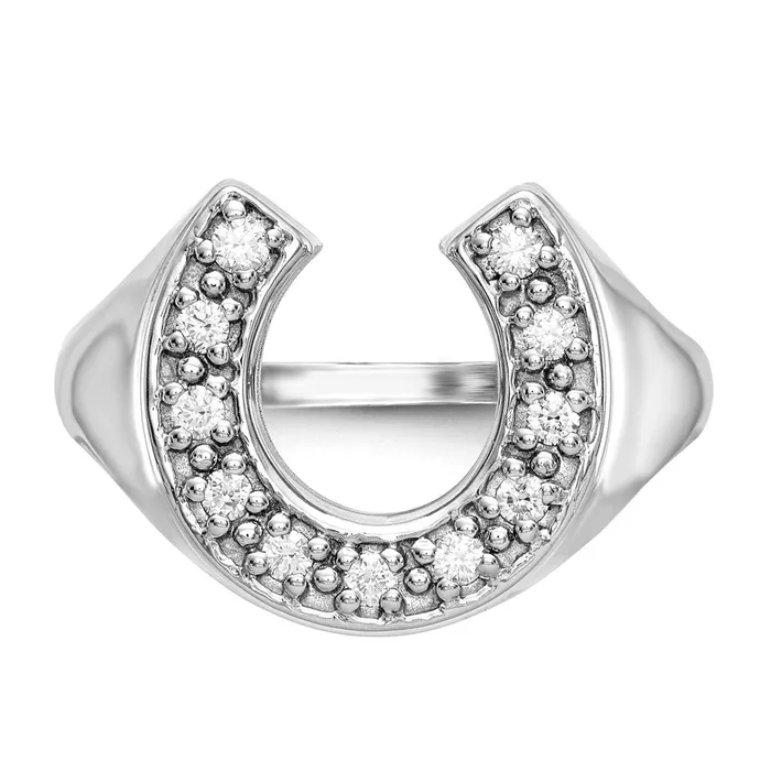 Goldiacom Rings 14k White Gold AA Real Diamond mens ring