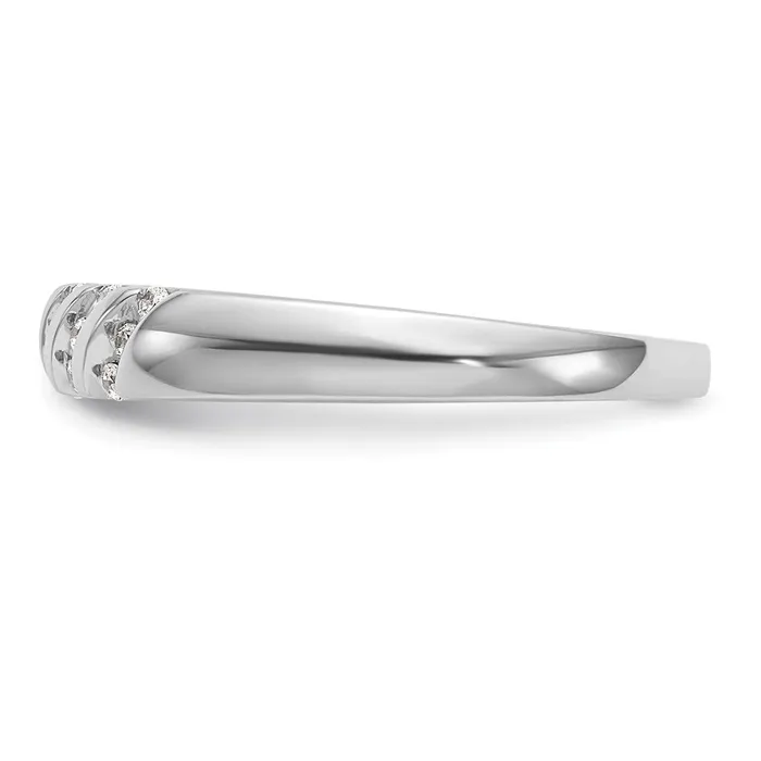 Goldiacom Rings 14K White Gold Complete Real Diamond Trio Ladies Wedding Band