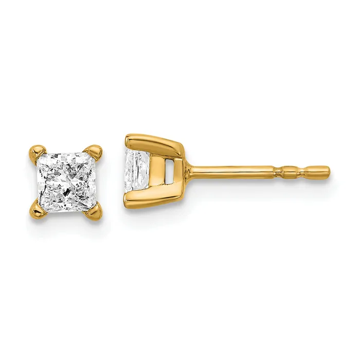 Goldia Earrings 14k Yellow Gold 23 ctw Certified Lab Grown Diamond VSSI G Princess 4 Prong Heavy Wt Stud Earrings Goldia Earrings 14k Yellow Gold 23 ctw Certified Lab Grown Diamond VSSI G Princess 4 Prong Heavy Wt Stud Earrings