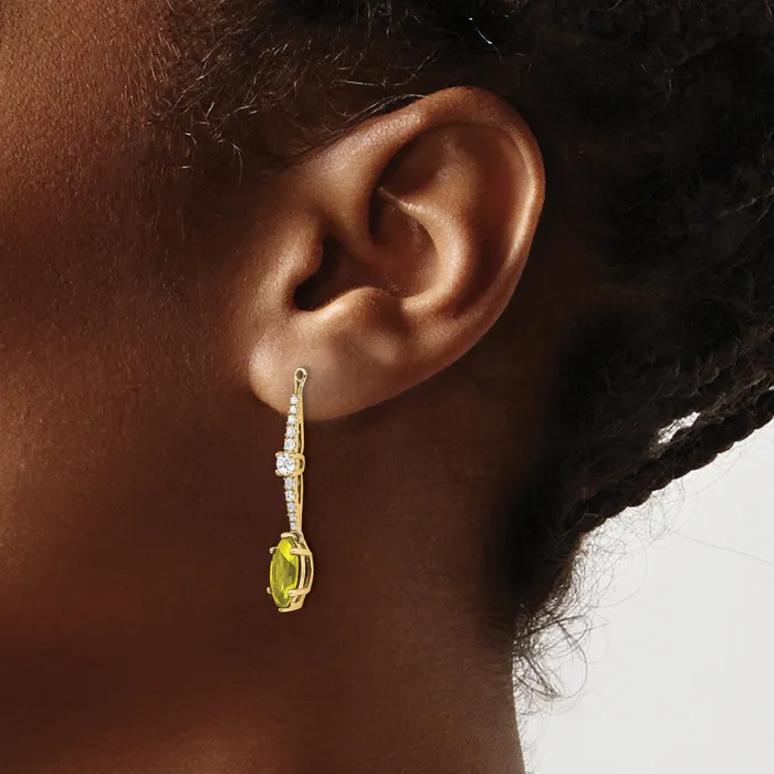 Goldia Earrings 14k Yellow Gold Lab Grown VSSI G Diamond Created Sapphire Earring Jackets