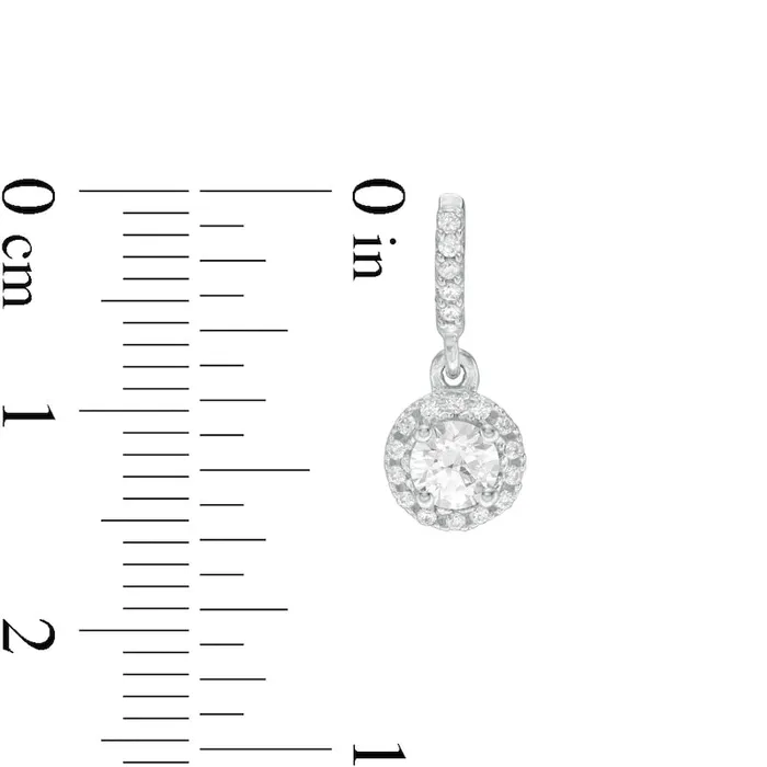 Goldia Earrings 58 T TW Diamond Frame Drop Earrings in 14K White Gold Goldia Earrings 58 T TW Diamond Frame Drop Earrings in 14K White Gold