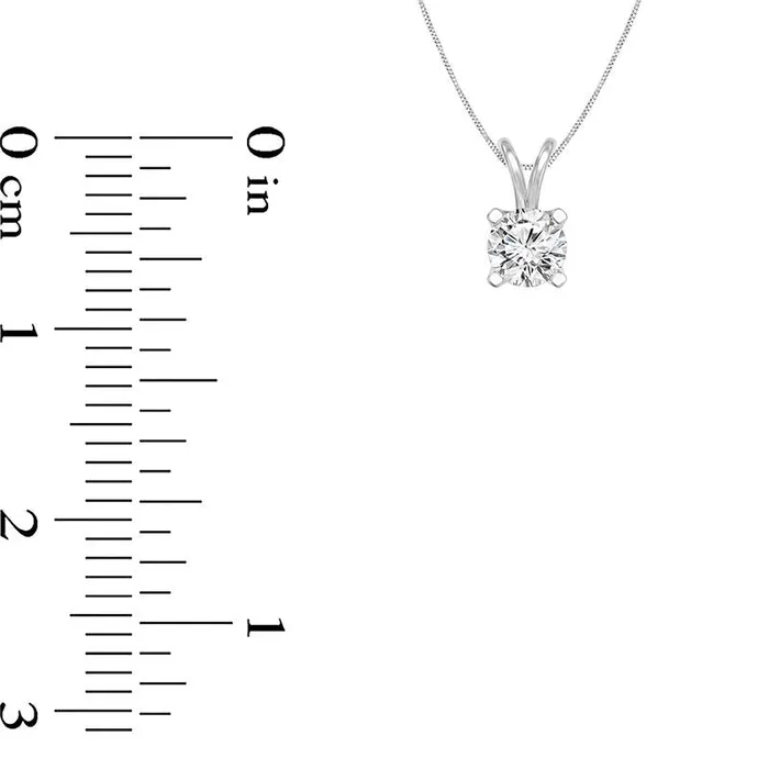 Goldia Necklaces 025 CT Certified Natural Clarity Enhanced Solitaire Pendant in 14K White Gold IVS2 Goldia Necklaces 025 CT Certified Natural Clarity Enhanced Solitaire Pendant in 14K White Gold IVS2