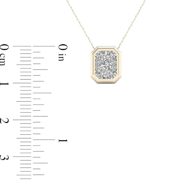 Goldia Necklaces 033 CT TW Natural Diamond Octagon Frame Pendant in 10K Yellow Gold Goldia Necklaces 033 CT TW Natural Diamond Octagon Frame Pendant in 10K Yellow Gold