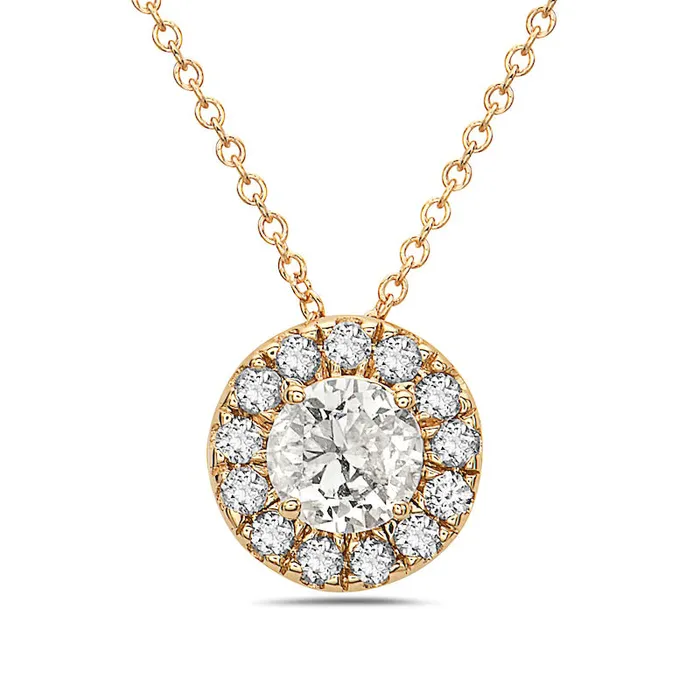 Goldia Necklaces 075 CT TW Natural Diamond Frame Pendant in 10K Yellow Gold Goldia Necklaces 075 CT TW Natural Diamond Frame Pendant in 10K Yellow Gold