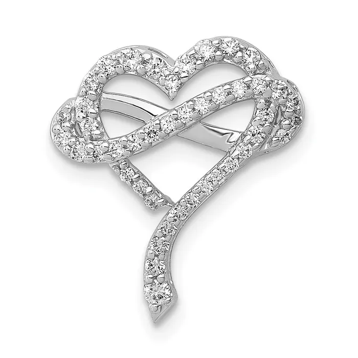 Goldia Necklaces 14k White Gold 13ct Real Diamond Infinity u0026 Heart Chain Slide Goldia Necklaces 14k White Gold 13ct Real Diamond Infinity u0026 Heart Chain Slide