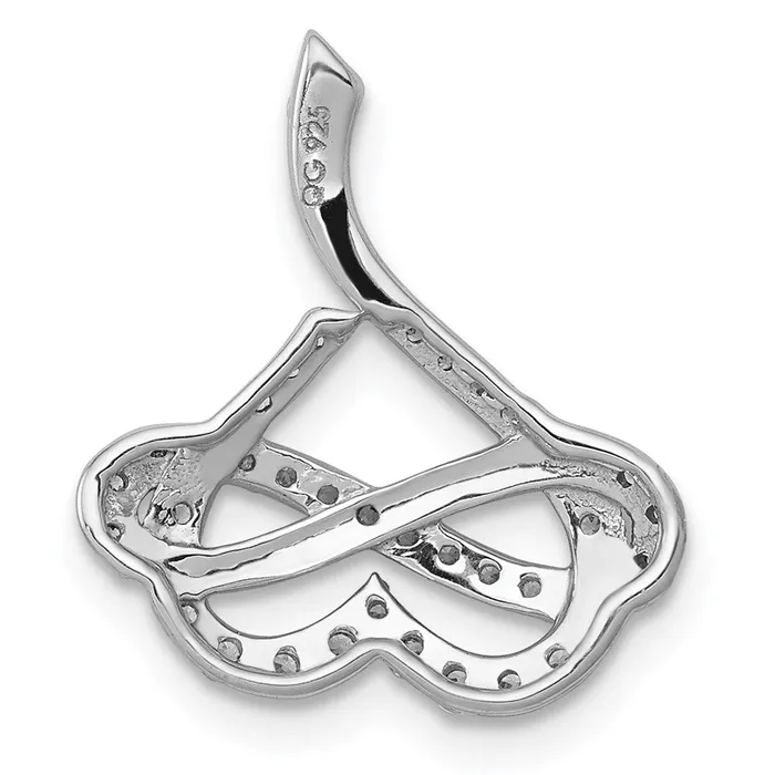 Goldia Necklaces 14k White Gold 13ct Real Diamond Infinity u0026 Heart Chain Slide