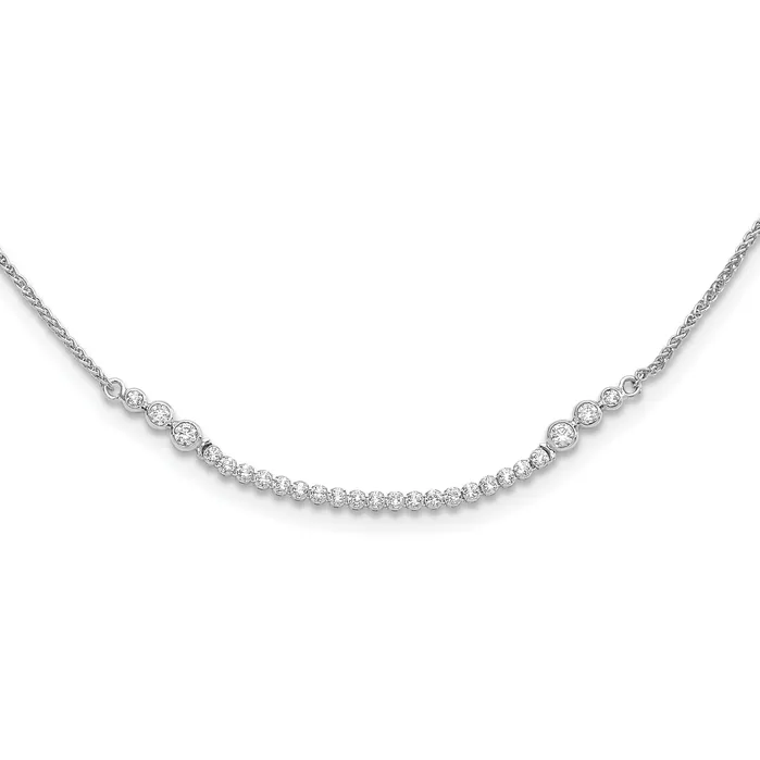 Goldia Necklaces 14k White Gold 58 Ct Lab Grown Diamond VSSI G Adjustable up to 24 inch Tennis Style Bolo Necklace Goldia Necklaces 14k White Gold 58 Ct Lab Grown Diamond VSSI G Adjustable up to 24 inch Tennis Style Bolo Necklace