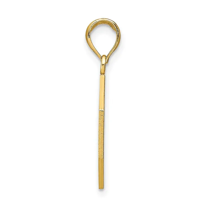 Goldia Necklaces 14k Yellow Gold Polished ILL NEVER STOP LOVING YOU Stopsign Pendant
