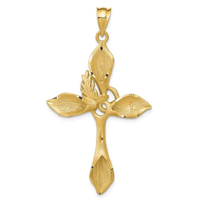 Goldia Necklaces 14k Yellow Gold Satin Passion Cross Pendant