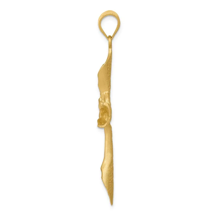 Goldia Necklaces 14k Yellow Gold Satin Passion Cross Pendant