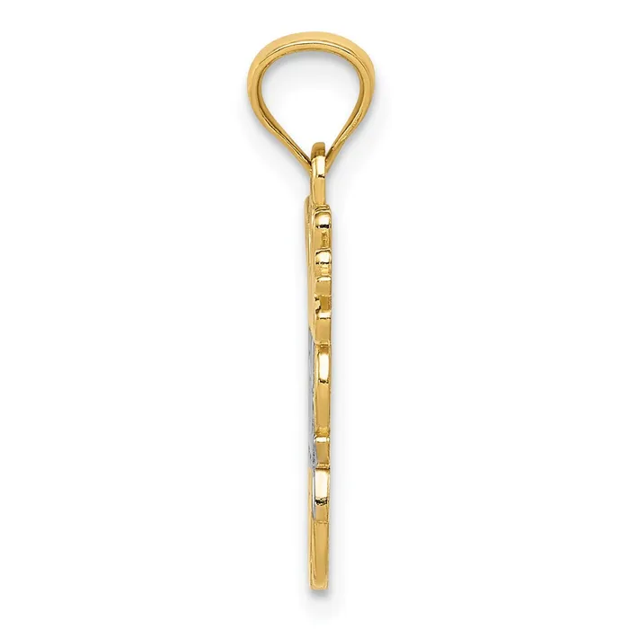 Goldia Necklaces 14k Yellow Rhodium Gold and Rhodium DADDYS LITTLE GIRL Pendant