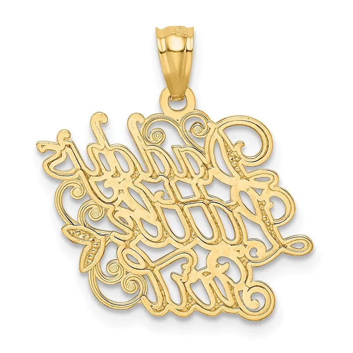 Goldia Necklaces 14k Yellow Rhodium Gold and Rhodium DADDYS LITTLE GIRL Pendant