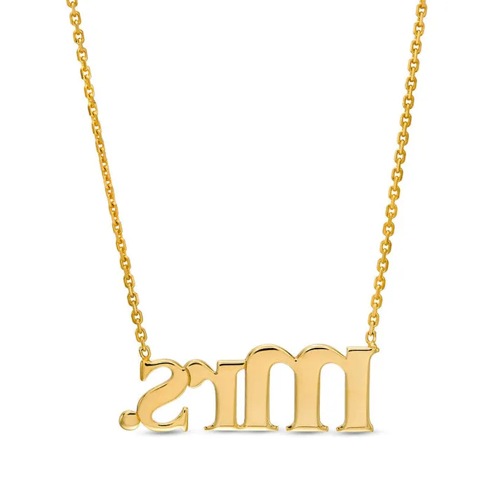 Goldia Necklaces Polished Mrs Necklace in 14K Gold