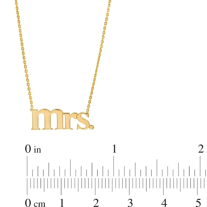 Goldia Necklaces Polished Mrs Necklace in 14K Gold Goldia Necklaces Polished Mrs Necklace in 14K Gold