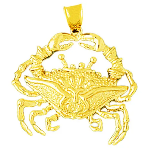 Goldia PreStyled Sets 14K Gold 30MM Crab Pendant