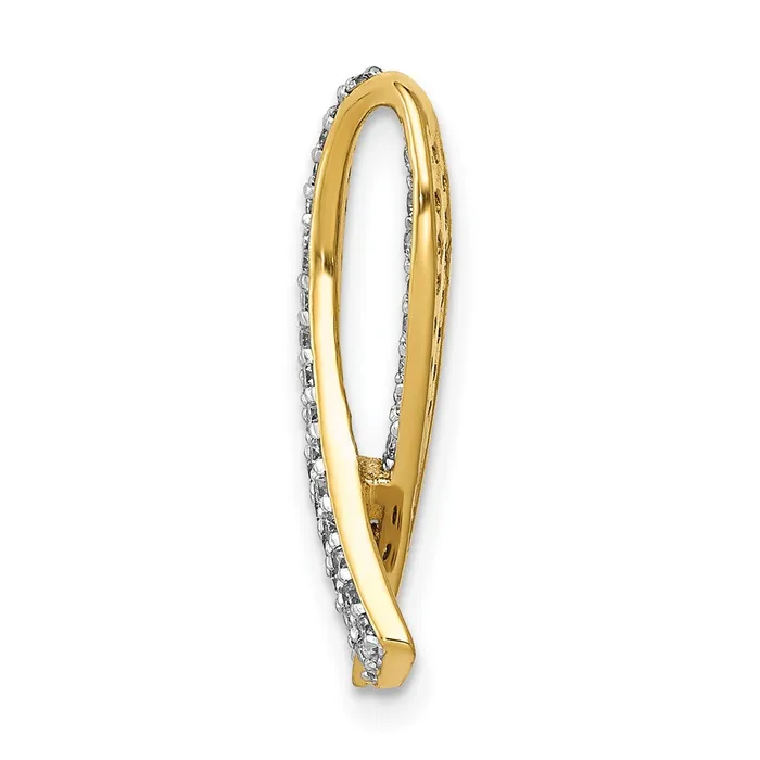 Goldia PreStyled Sets Solid 14k Yellow Gold Simulated CZ Awareness Pendant