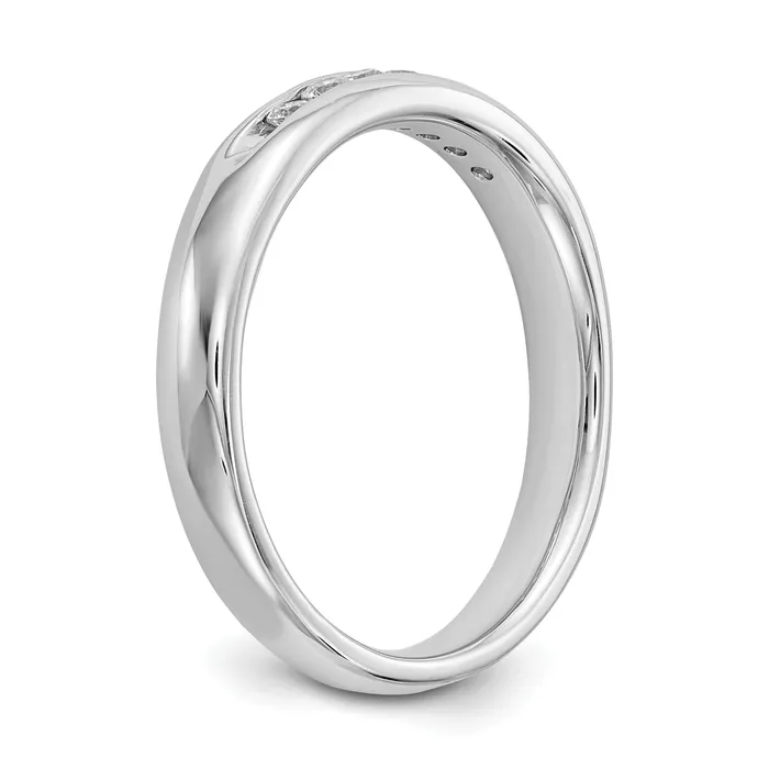 Goldia Rings 014ct CZ Solid Real 14K White Gold 7Stone Channel Wedding Band Ring