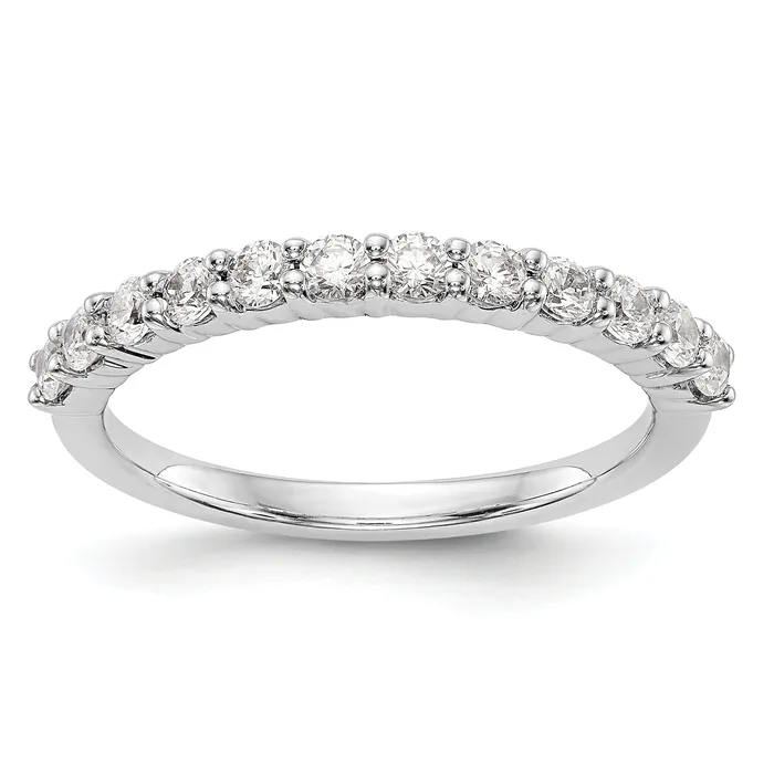 Goldia Rings 060ct CZ Solid Real 14k White Gold Wedding Wedding Band Ring Goldia Rings 060ct CZ Solid Real 14k White Gold Wedding Wedding Band Ring