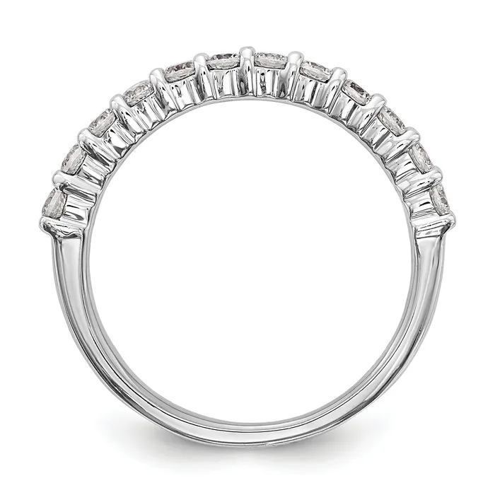 Goldia Rings 060ct CZ Solid Real 14k White Gold Wedding Wedding Band Ring