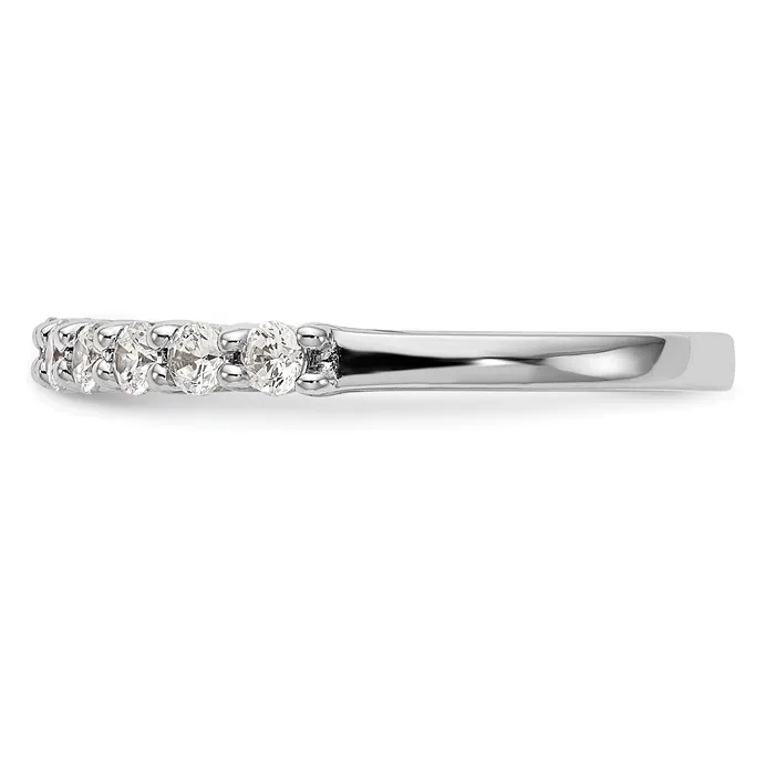 Goldia Rings 060ct CZ Solid Real 14k White Gold Wedding Wedding Band Ring