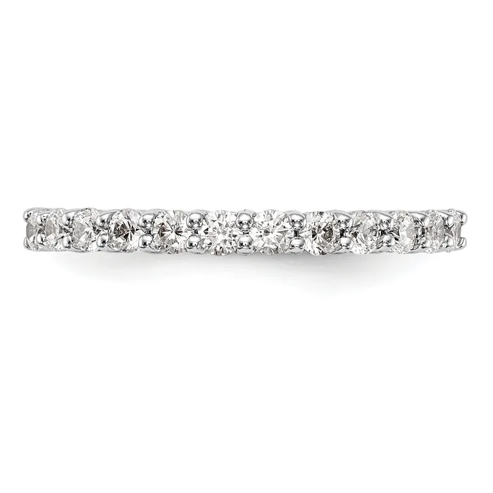 Goldia Rings 060ct CZ Solid Real 14k White Gold Wedding Wedding Band Ring