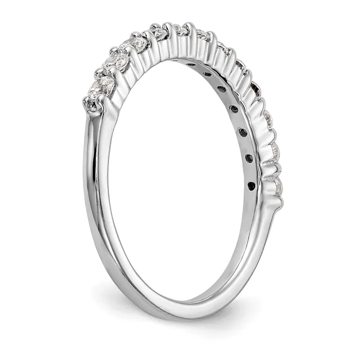 Goldia Rings 060ct CZ Solid Real 14k White Gold Wedding Wedding Band Ring