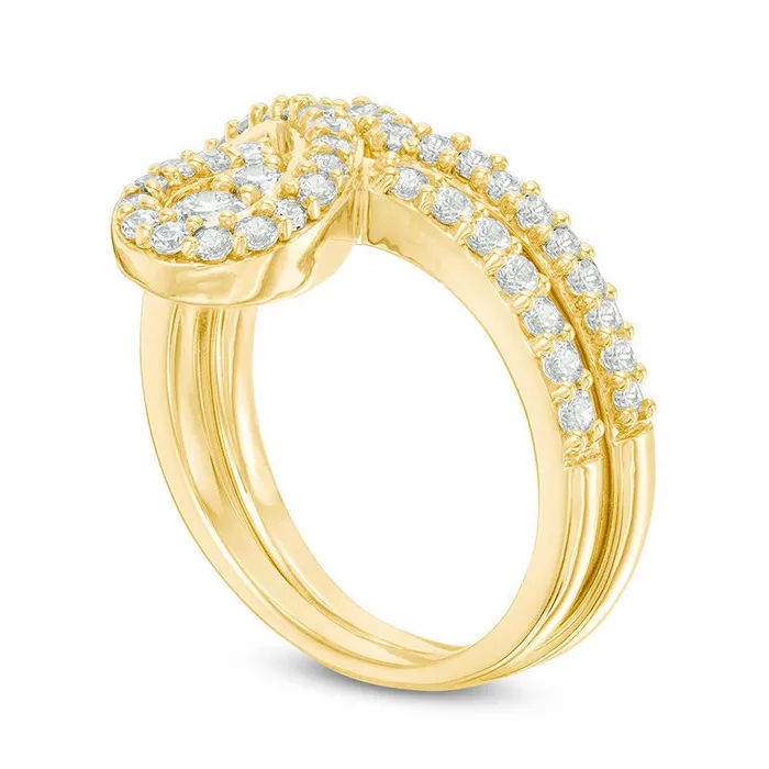 Goldia Rings 075 CT TW Natural Diamond PearShaped Frame Bridal Engagement Ring Set in Solid 10K Yellow Gold Goldia Rings 075 CT TW Natural Diamond PearShaped Frame Bridal Engagement Ring Set in Solid 10K Yellow Gold