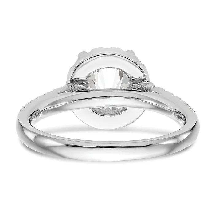 Goldia Rings 150ct CZ Solid Real 14K White Gold Round Halo Engagement Ring