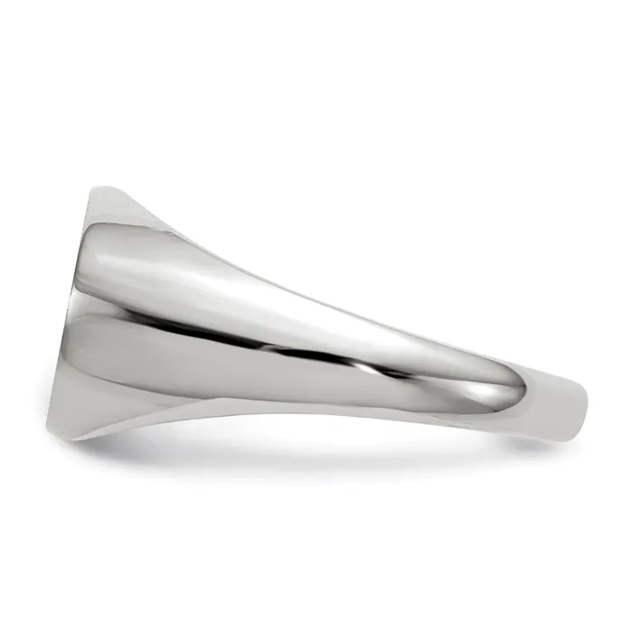 Goldia Rings 14k White Gold 110x165mm Closed Back Mens Signet Ring