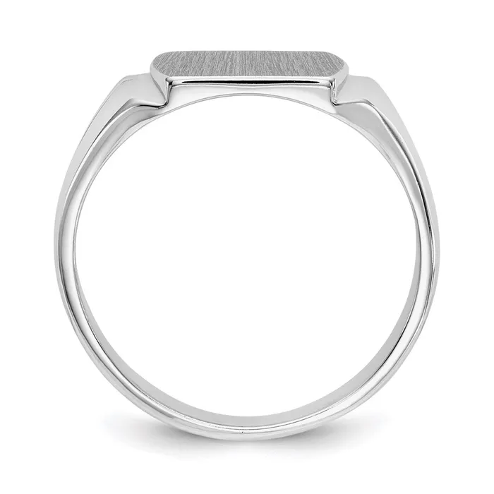 Goldia Rings 14K White Gold 80x105mm Closed Back Signet Ring