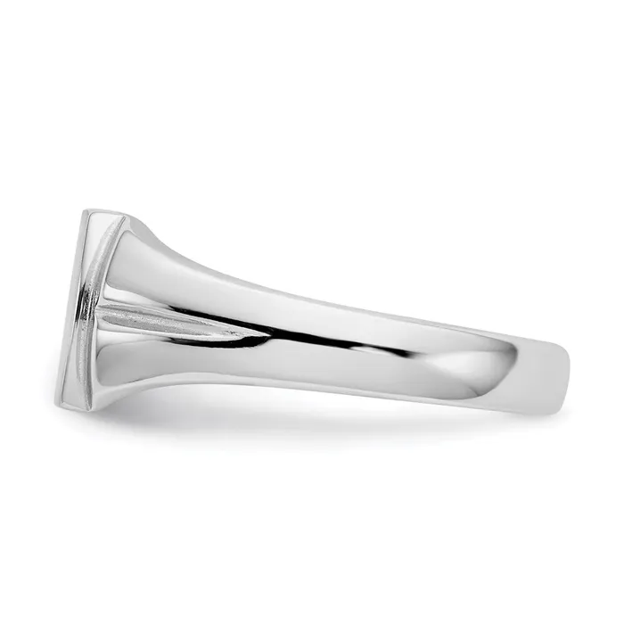 Goldia Rings 14K White Gold 80x105mm Closed Back Signet Ring