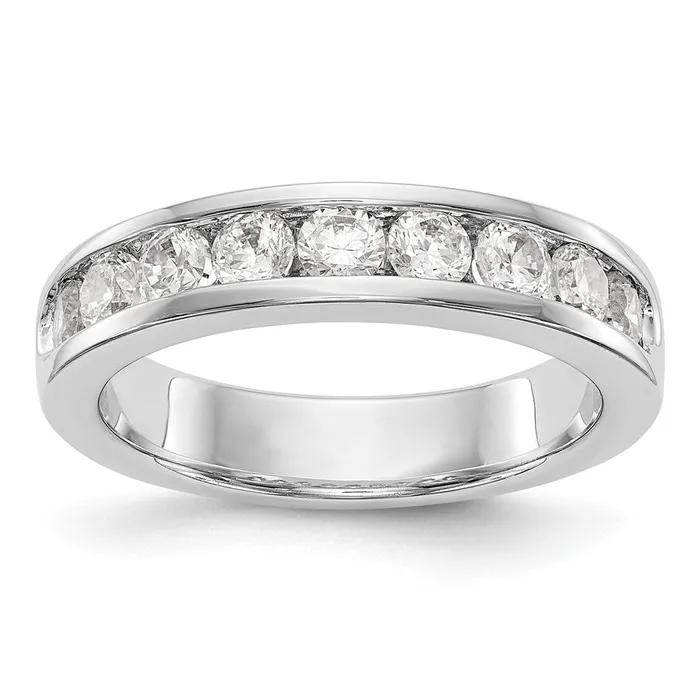 Goldia Rings 14k White Gold 9Stone 78 carat Round Diamond Complete Channel Band Goldia Rings 14k White Gold 9Stone 78 carat Round Diamond Complete Channel Band