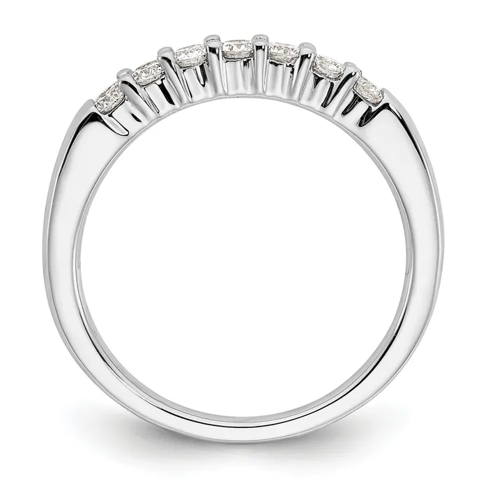 Goldia Rings 14K White Gold Lab Grown Diamond VSSI G 7Stone Band Ring