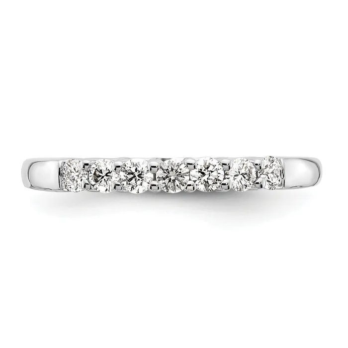 Goldia Rings 14K White Gold Lab Grown Diamond VSSI G 7Stone Band Ring