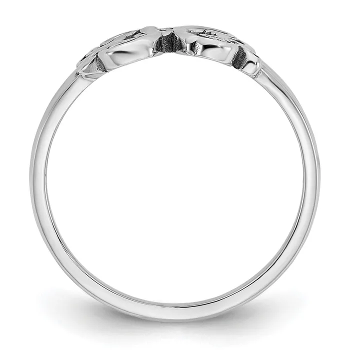Goldia Rings 14K White Gold Polished Monogram Ring