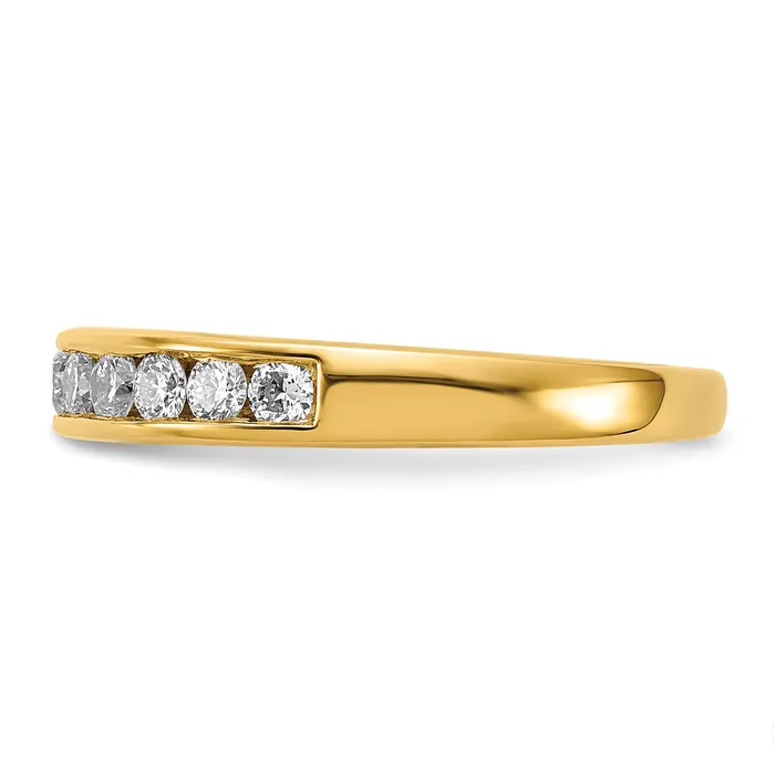 Goldia Rings 14k Yellow Gold 12 Ct Lab Grown Diamond VSSI G Channel Set Band Ring
