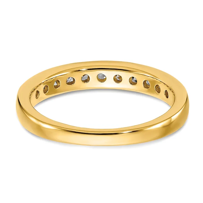 Goldia Rings 14k Yellow Gold 12 Ct Lab Grown Diamond VSSI G Channel Set Band Ring