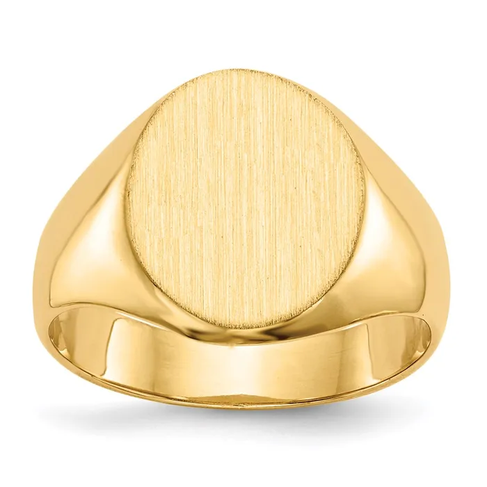 Goldia Rings 14K Yellow Gold 125x110mm Closed Back Signet Ring