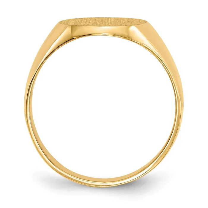 Goldia Rings 14K Yellow Gold 125x110mm Closed Back Signet Ring