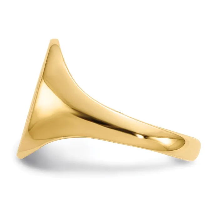 Goldia Rings 14K Yellow Gold 140x100mm Closed Back Signet Ring