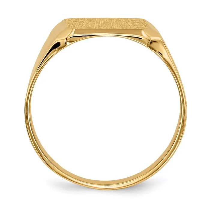 Goldia Rings 14K Yellow Gold 150x125mm Closed Back Mens Signet Ring