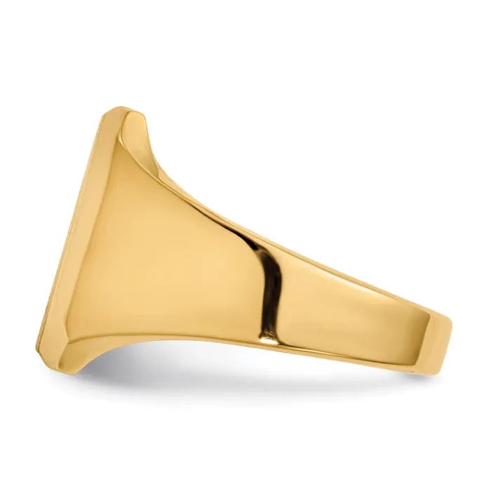 Goldia Rings 14K Yellow Gold 150x125mm Closed Back Mens Signet Ring
