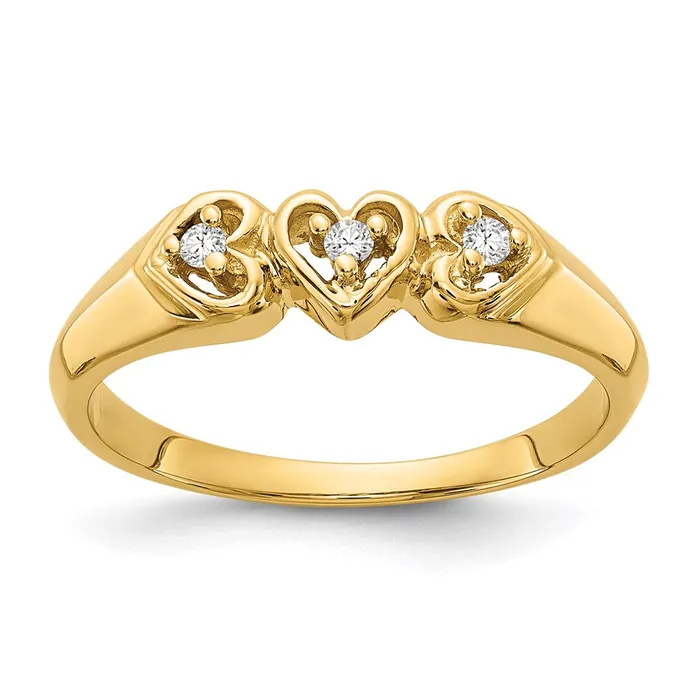 Goldia Rings 14K Yellow Gold A Real Diamond heart ring