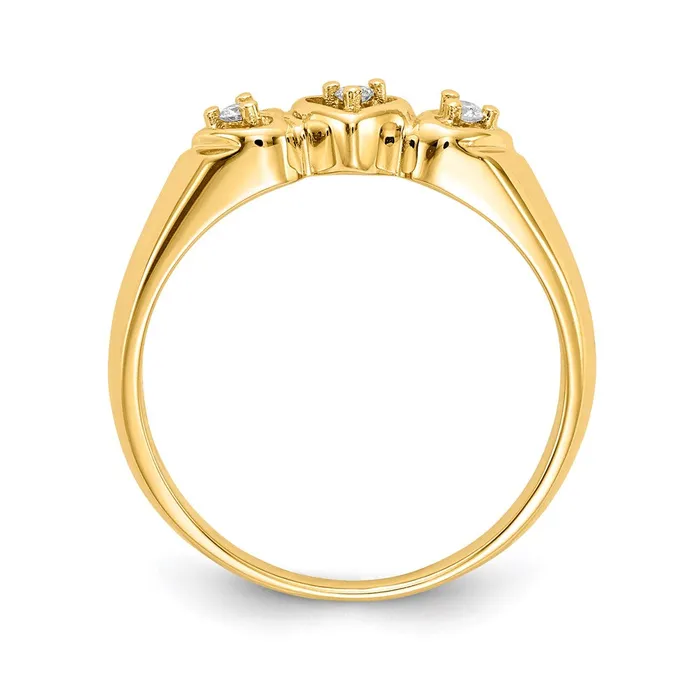 Goldia Rings 14K Yellow Gold A Real Diamond heart ring
