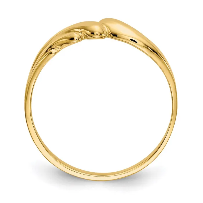 Goldia Rings 14K Yellow Gold Polished Swirl Dome Ring