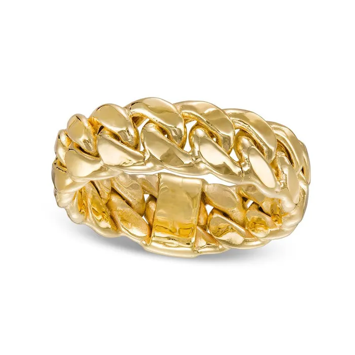 Goldia Rings Ladies 70mm Curb Chain Link Ring in Solid 10K Yellow Gold Size 7 Goldia Rings Ladies 70mm Curb Chain Link Ring in Solid 10K Yellow Gold Size 7