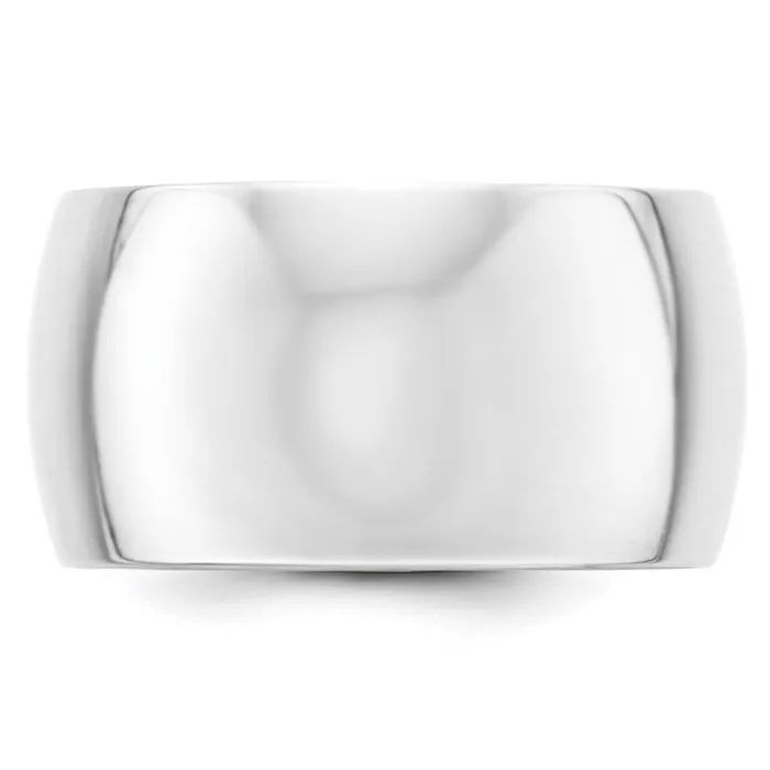 Goldia Rings Solid 10K White Gold 12mm Half Round MensWomens Wedding Band Ring Size 65 Goldia Rings Solid 10K White Gold 12mm Half Round MensWomens Wedding Band Ring Size 65