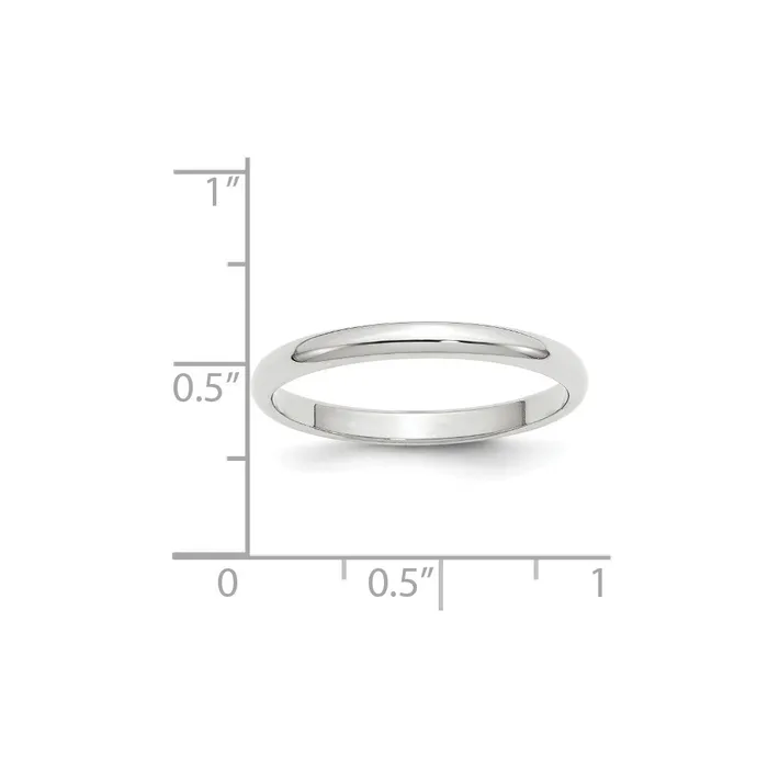 Goldia Rings Solid 10K White Gold 25mm Half Round MensWomens Wedding Band Ring Size 12 Goldia Rings Solid 10K White Gold 25mm Half Round MensWomens Wedding Band Ring Size 12